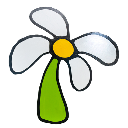 Tall White Flower Wall Art